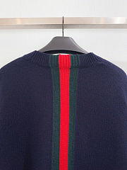 Gucci Fine wool knit sweater with web stripe - 5