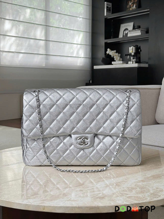 Chanle big silver bag size 26x40x12cm - 1