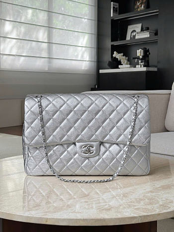 Chanle big silver bag size 26x40x12cm