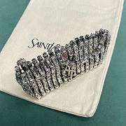 YSL EVENING silver bag in crystals size 11.5x8.5x2.5cm - 5