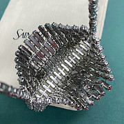 YSL EVENING silver bag in crystals size 11.5x8.5x2.5cm - 2
