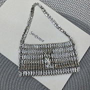 YSL EVENING silver bag in crystals size 18x7.5x2.5CM - 1