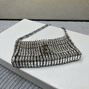 YSL EVENING silver bag in crystals size 18x7.5x2.5CM - 6
