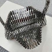 YSL EVENING silver bag in crystals size 18x7.5x2.5CM - 5