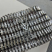 YSL EVENING silver bag in crystals size 18x7.5x2.5CM - 3