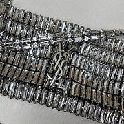 YSL EVENING silver bag in crystals size 18x7.5x2.5CM - 2