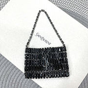 YSL EVENING black bag in crystals size 11.5x8.5x2.5cm - 1