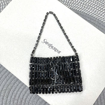 YSL EVENING black bag in crystals size 11.5x8.5x2.5cm