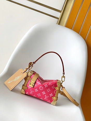 Louis Vuitton M27891 New Side Trunk Pink MM bag size 23.5 x 16 x 8.5 cm