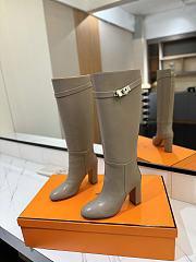 Hermes Boots with Silver Hardware gray - 1