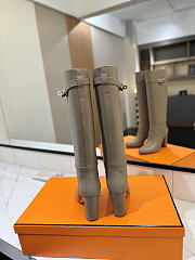 Hermes Boots with Silver Hardware gray - 4