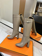 Hermes Boots with Silver Hardware gray - 6