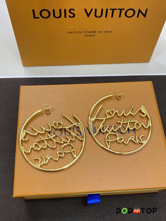 LV Script Hoops PM earring - 1