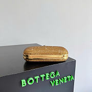 Bottega veneta knot clutch Crystal gold bag size 19x11.5x5cm - 5