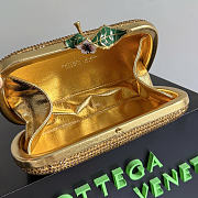 Bottega veneta knot clutch Crystal gold bag size 19x11.5x5cm - 4