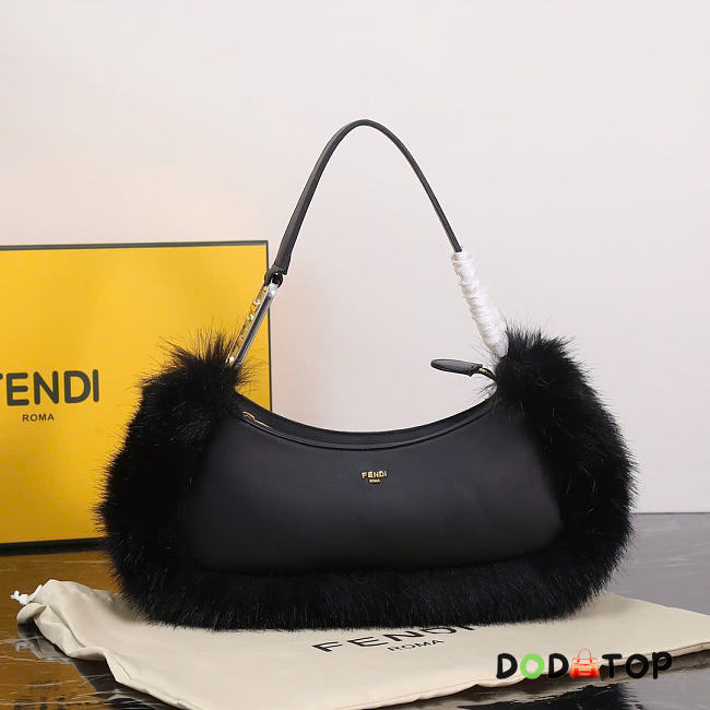 Fendi olock black bag size 2x6x12cm - 1
