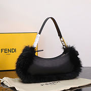 Fendi olock black bag size 2x6x12cm - 3