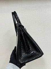Hermes black crocodile Leather bag Size 25cm - 5