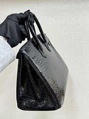 Hermes black crocodile Leather bag Size 25cm - 4