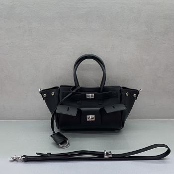 Balenciaga Twist-Lock Top Handle Bag black size 24x10x17cm