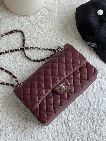 Chanel flap bag burgundy size 25cm