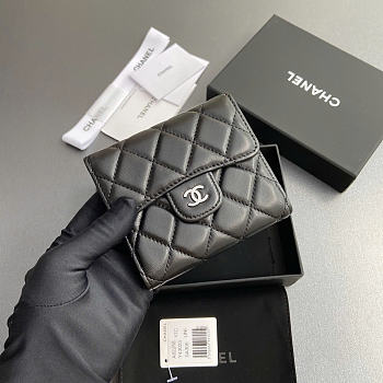 Chanel wallet black size 105x11.5x3cm
