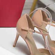 Valentino Garavani logo-detail heeled pumps 8.5cm beige - 3