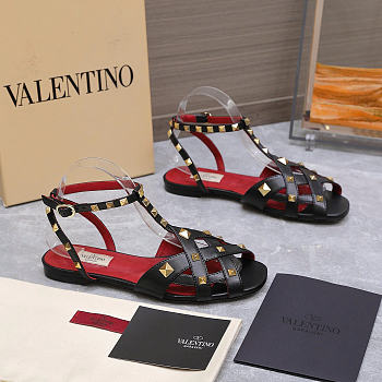 Valentino Garavani Studdy Leather Sandals black