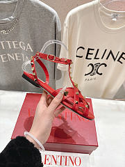 Valentino Garavani Studdy Leather Sandals red - 5