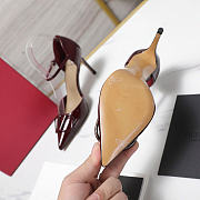 Valentino Garavani logo-detail heeled pumps 8.5cm red - 6