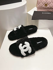 Chanel slippers black logo - 4