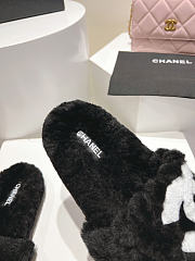 Chanel slippers black logo - 2