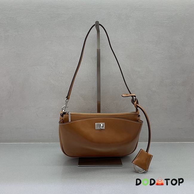 Balenciaga shoulder brown bag size 22×13×5cm  - 1