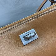 Balenciaga shoulder brown bag size 22×13×5cm  - 5