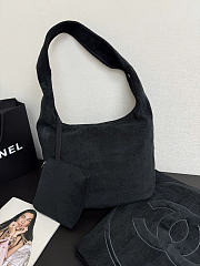 Chanel Beach black bag set with small wallet and towel size 45x60x20cm  - 3