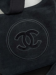 Chanel Beach black bag set with small wallet and towel size 45x60x20cm  - 2