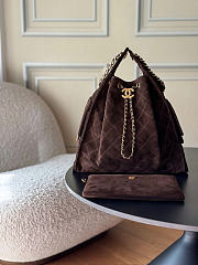 Chanle hobbo bag Chocolate brown size 40x30x15cm - 1