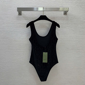Gucci Chenille bodysuit with GG crystals - 03