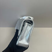 Chanel flap bag silver size 25cm - 5