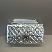 Chanel flap bag silver size 25cm - 3