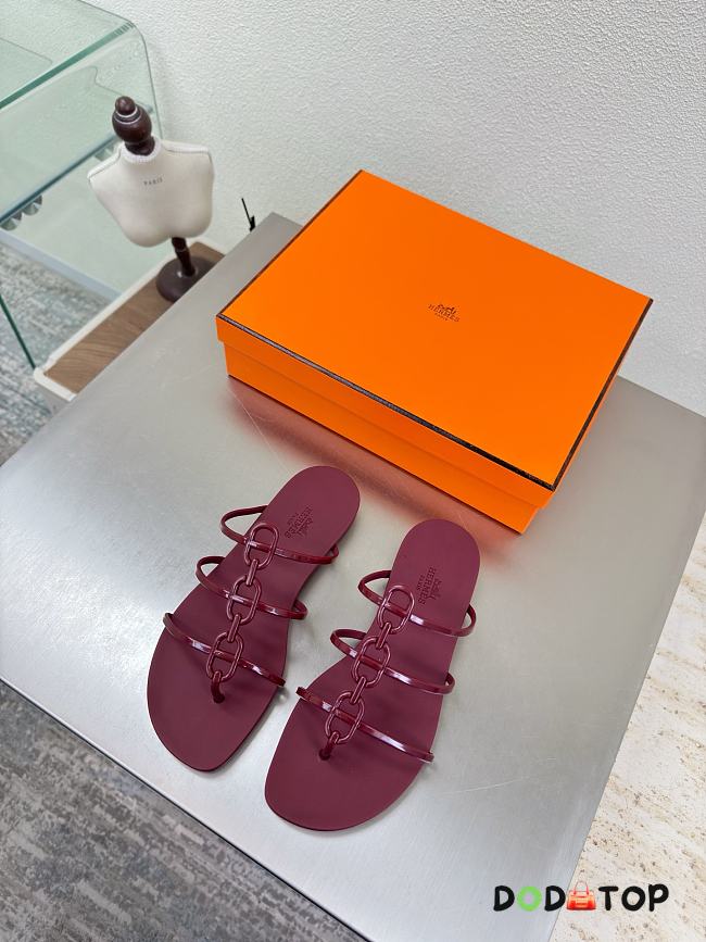 Hermes Mykonos sandal red - 1