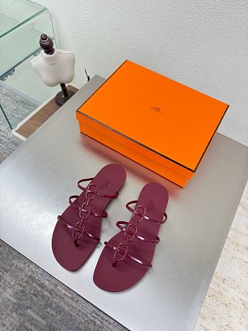 Hermes Mykonos sandal red