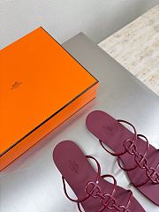Hermes Mykonos sandal red - 6