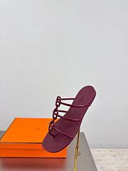 Hermes Mykonos sandal red - 5