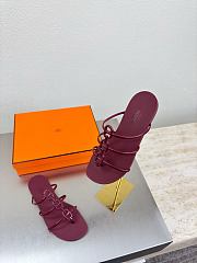 Hermes Mykonos sandal red - 4