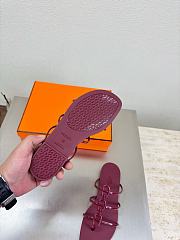 Hermes Mykonos sandal red - 3