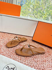 Hermes Miss Sandal in Calfskin brown - 3