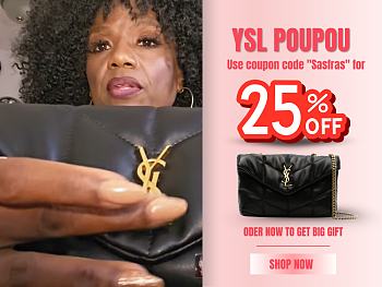 YSL Mini Loulou Puffer Black bag Size 23 × 15.5 × 8.5cm - code Sasfras (25% off)