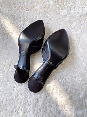 YSL JERRY mules in satin crepe and rhinestones heels 6cm  - 3