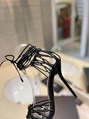 YSL BABYLONE black sandals in smooth leather heels 9cm - 3